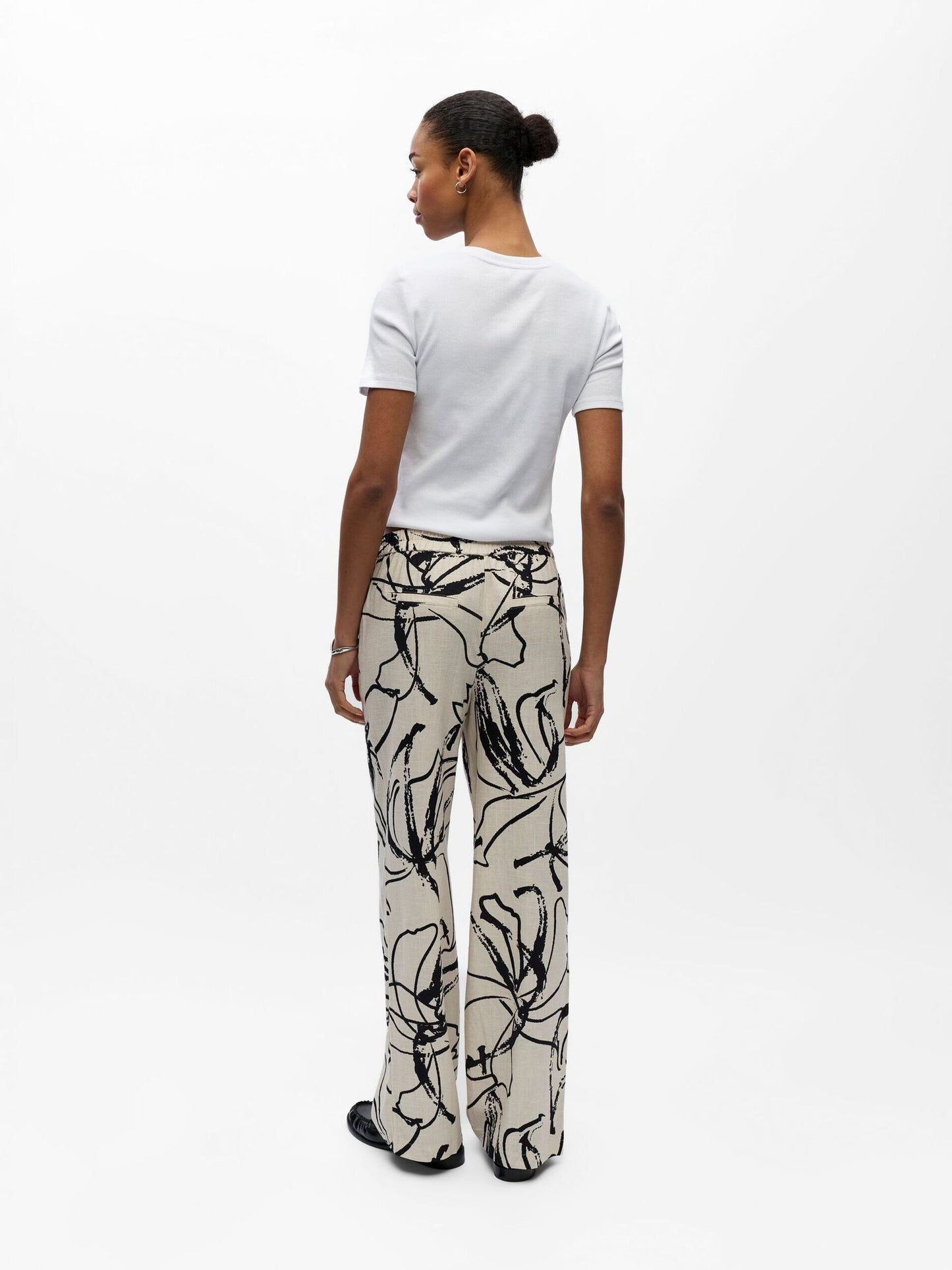 OBJECT BROEK SANNE ALINE SANDSHELL/BLACK ABSTRACT