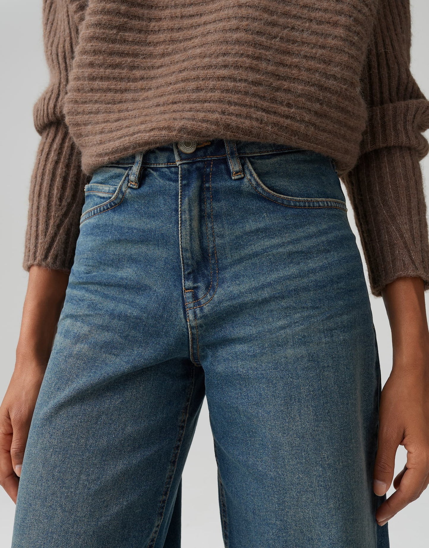 OPUS JEANS LOLAH MODERN BARREL MID RETRO BLUE