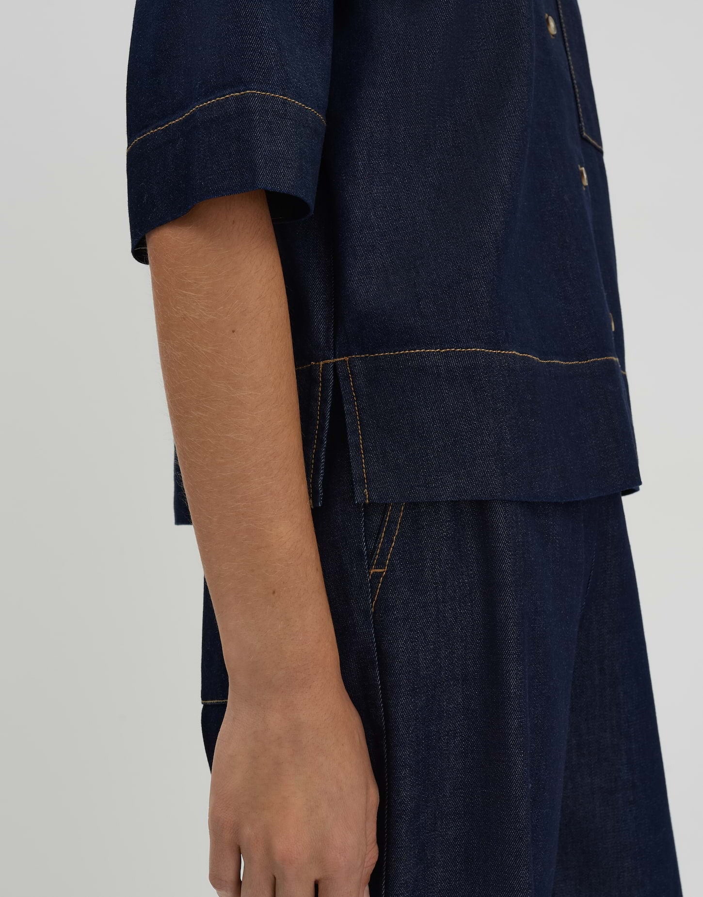 SOMEDAY BLOUSE ZONNA RINSED DARK BLUE