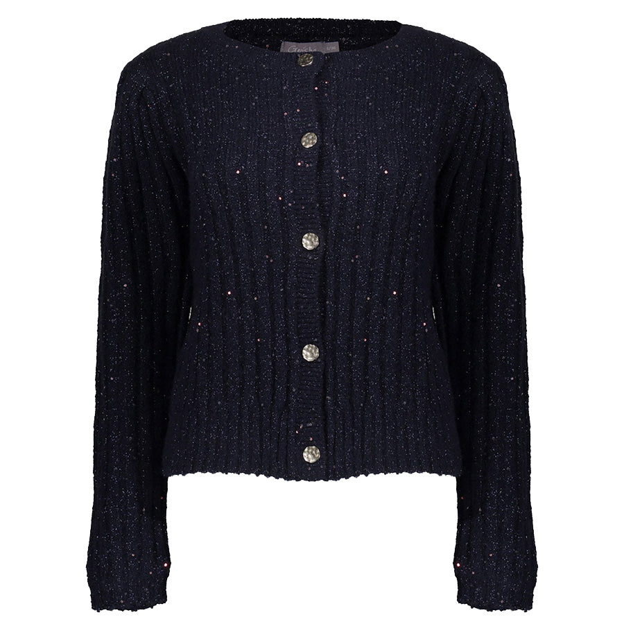 GEISHA VEST LUREX NAVY