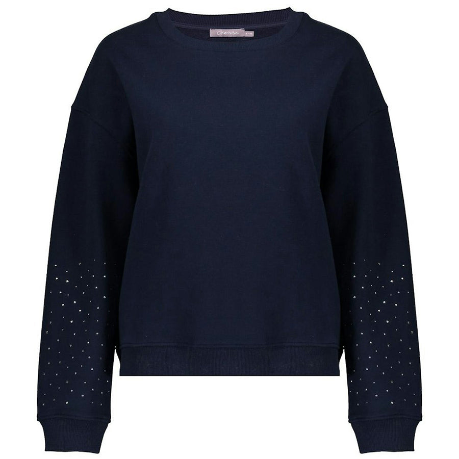 GEISHA SWEATER RHINSTONE NAVY