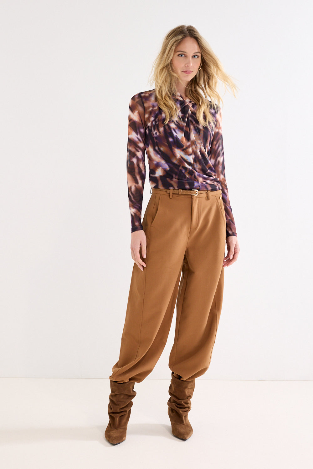 TRAMONTANA BROEK CINNAMON MELANGE