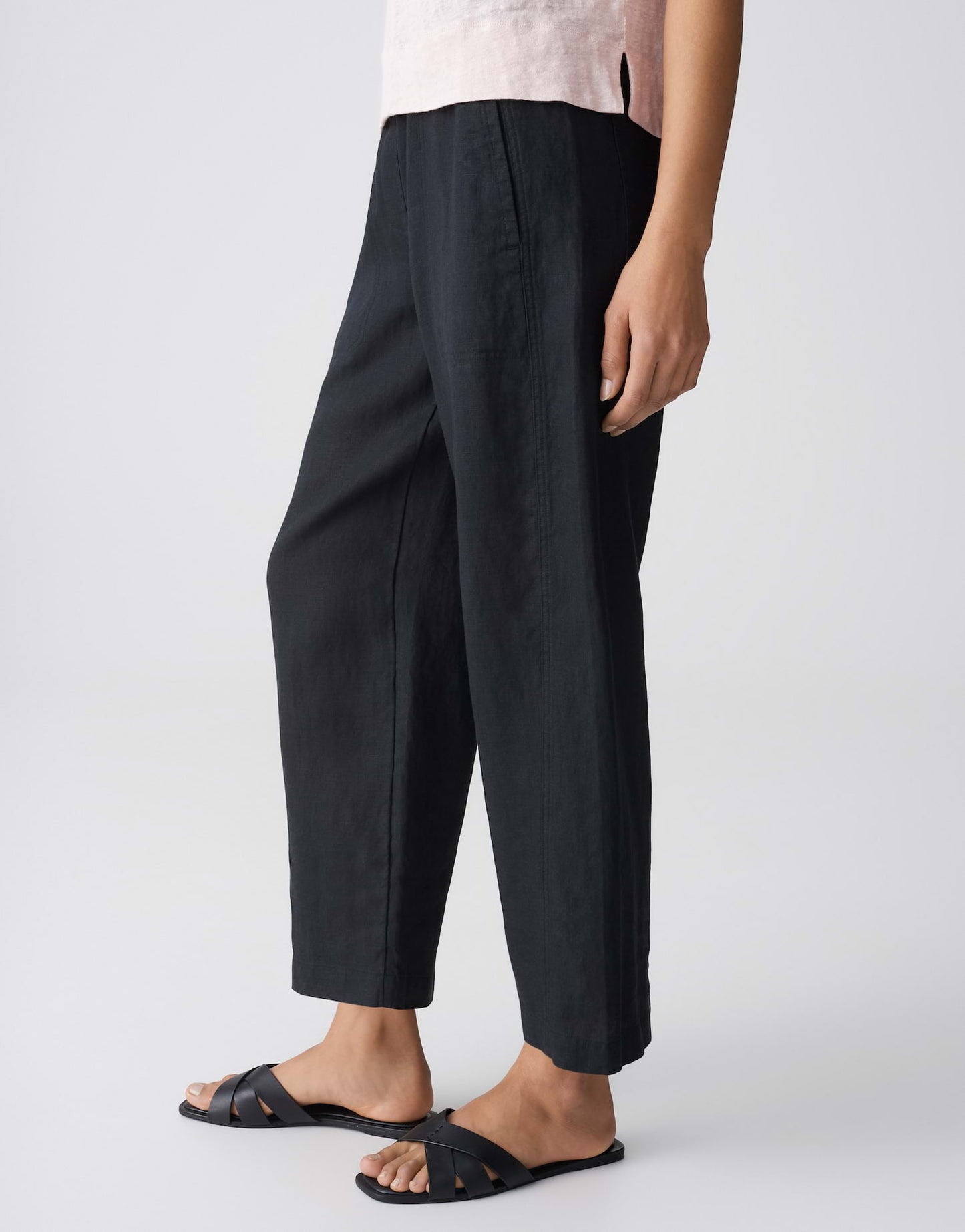 OPUS BROEK MYHA LINEN BLACK