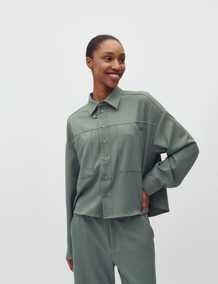 MBYM BLOUSE LEVYA ICEBERG GREEN MELANGE