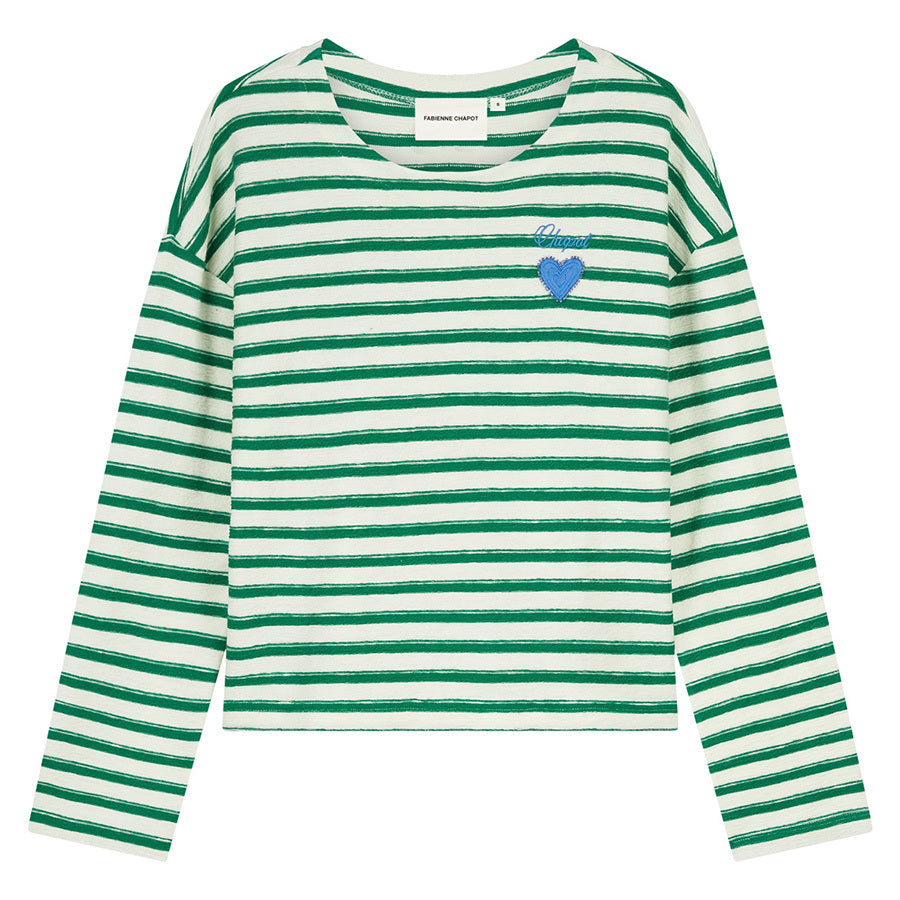 FABIENNE CHAPOT TOP CELINA COSY WHITE/GREEN