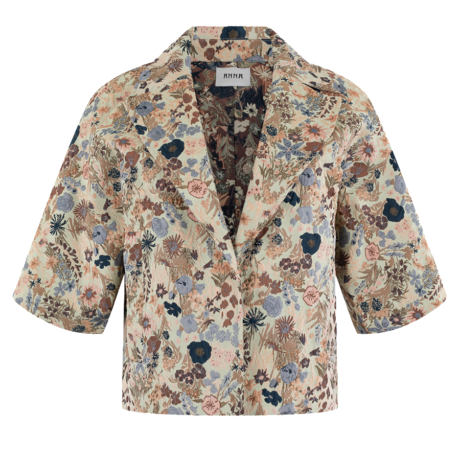 ANNA BLAZER JACQUARD LIGHT KAKI