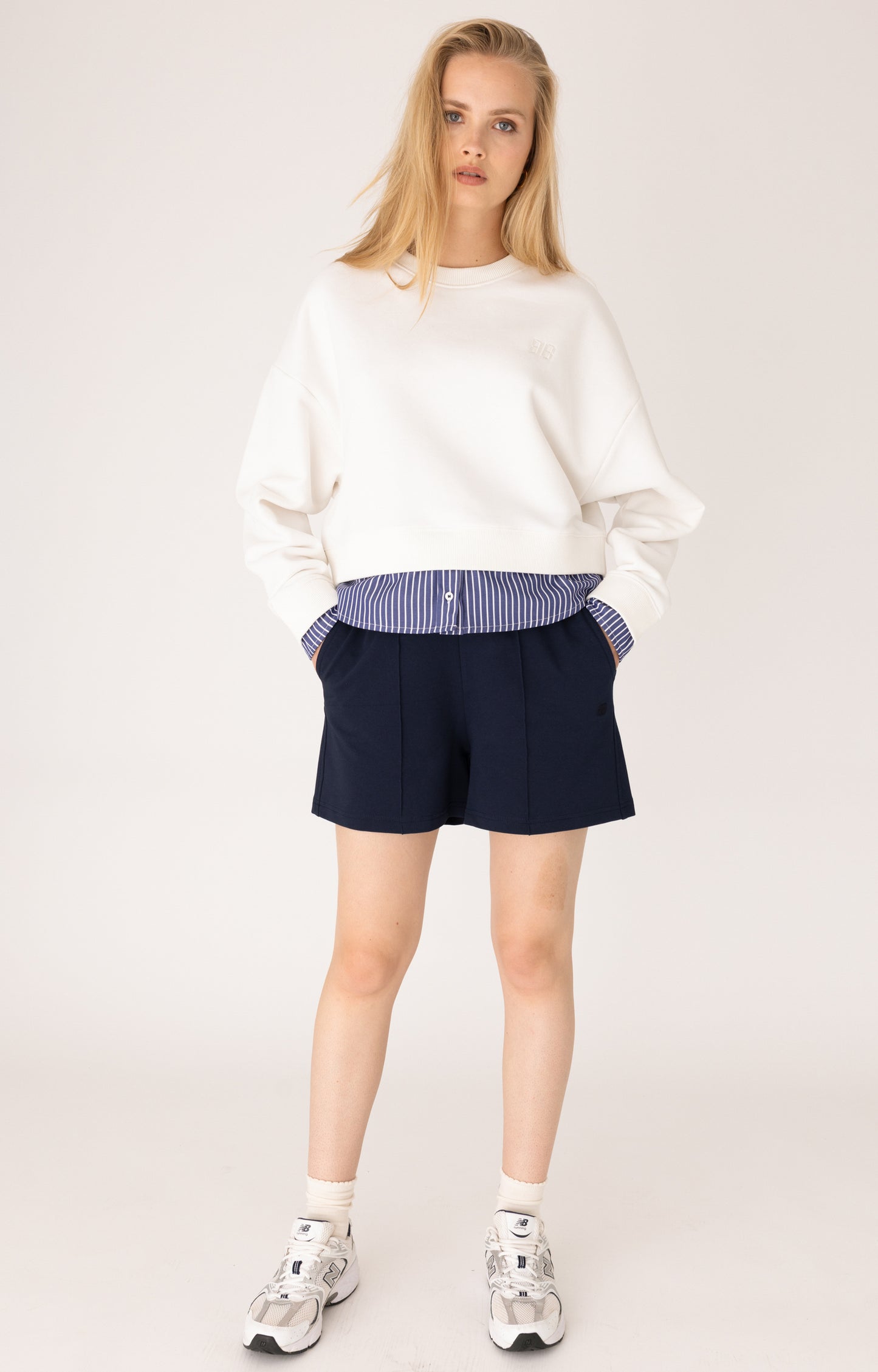 ANNA BLUE SWEATER BAILEY OFF-WHITE