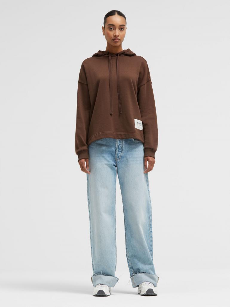SENSES THE LABEL HOODIE  BACK PRINT BROWNIE