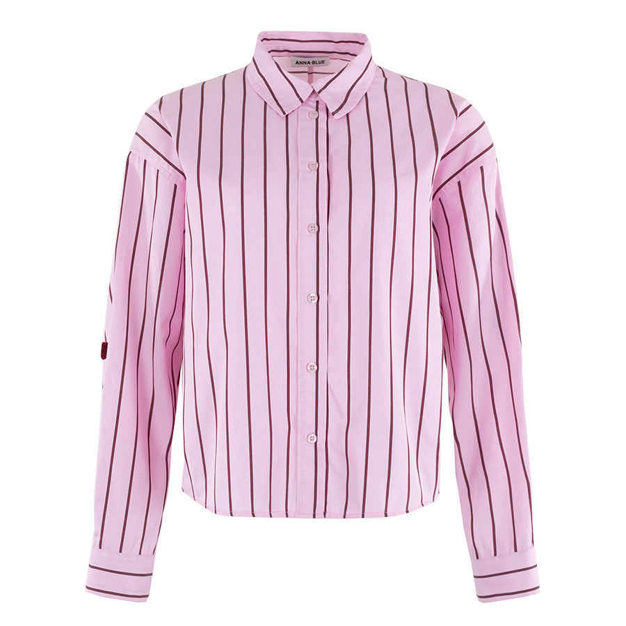 ANNA BLUE BLOUSE SAMMY PINK STRIPE