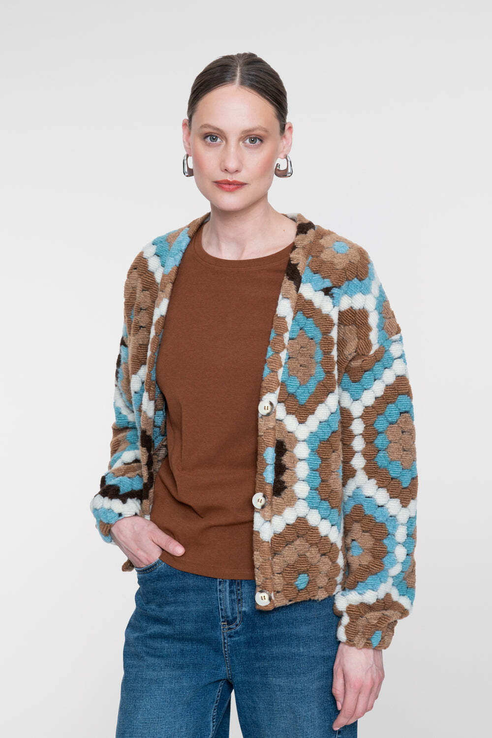 GEISHA VEST GRAFISCHE PRINT MULTI COLOUR