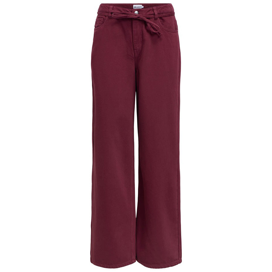 OBJECT JEANS ROSIE WIDE WINDSOR WINE