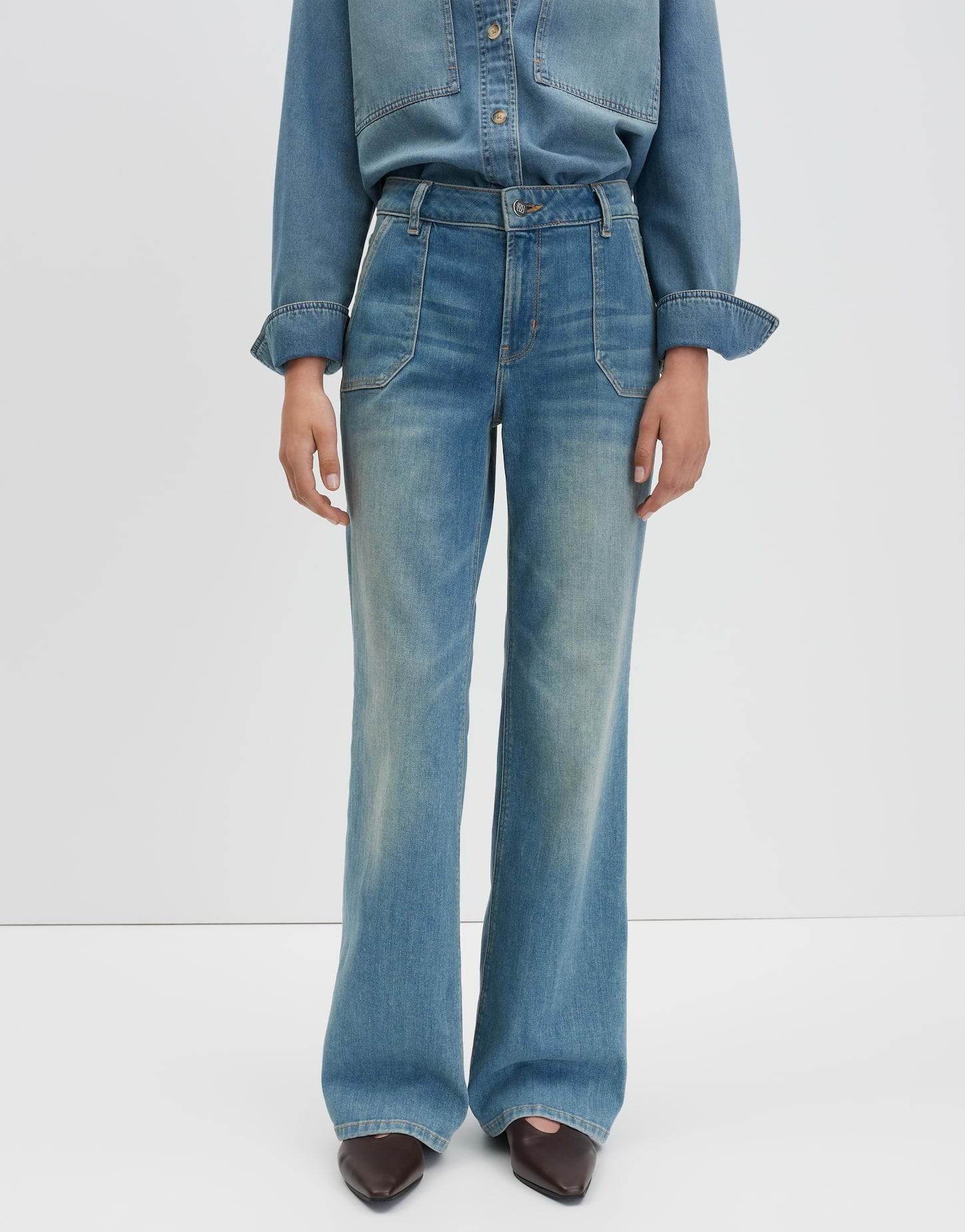 SOMEDAY JEANS CARIE UTILITY MID SOFT BLUE