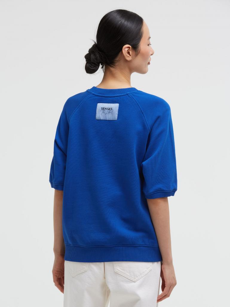 SENSES THE LABEL SWEATER LOGO BRIGHT BLUE