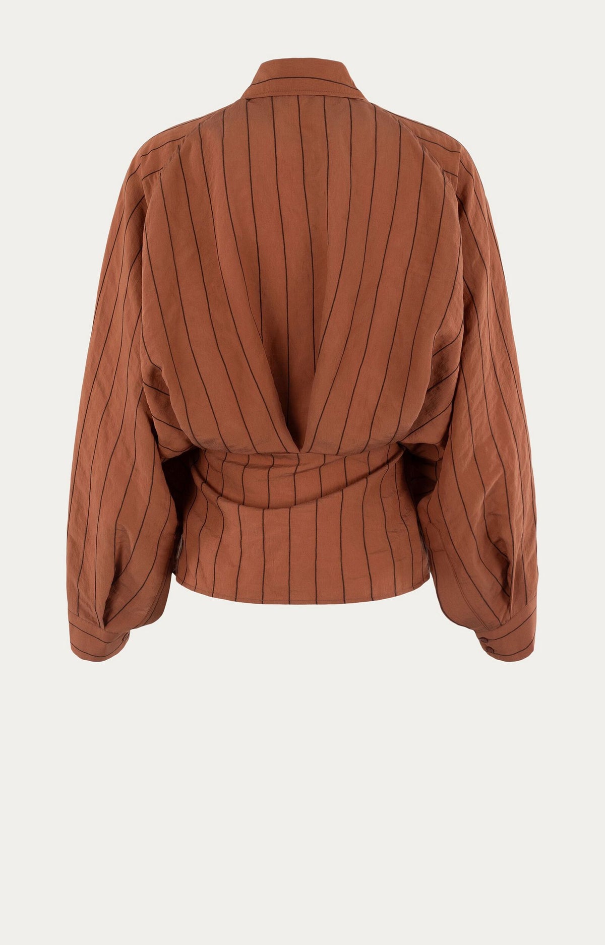 ANNA BLOUSE RUST STRIPE