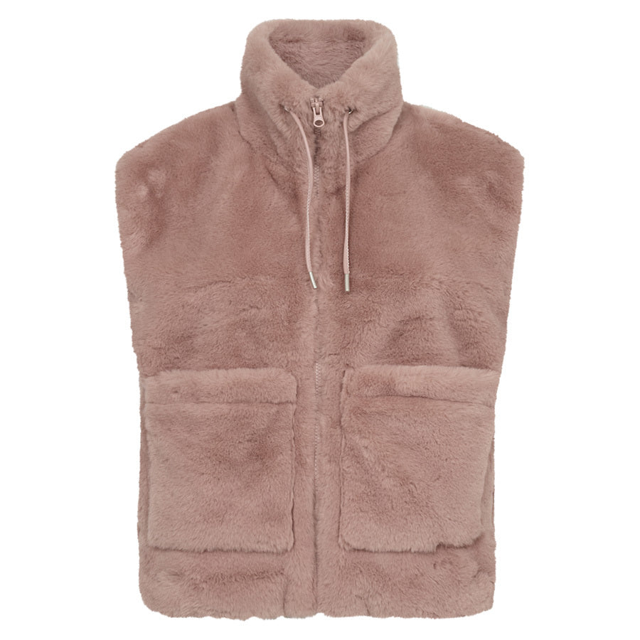 FREEQUENT BODYWARMER FONY PALE MAUVE