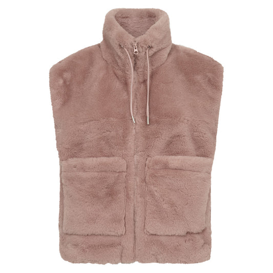 FREEQUENT BODYWARMER FONY PALE MAUVE