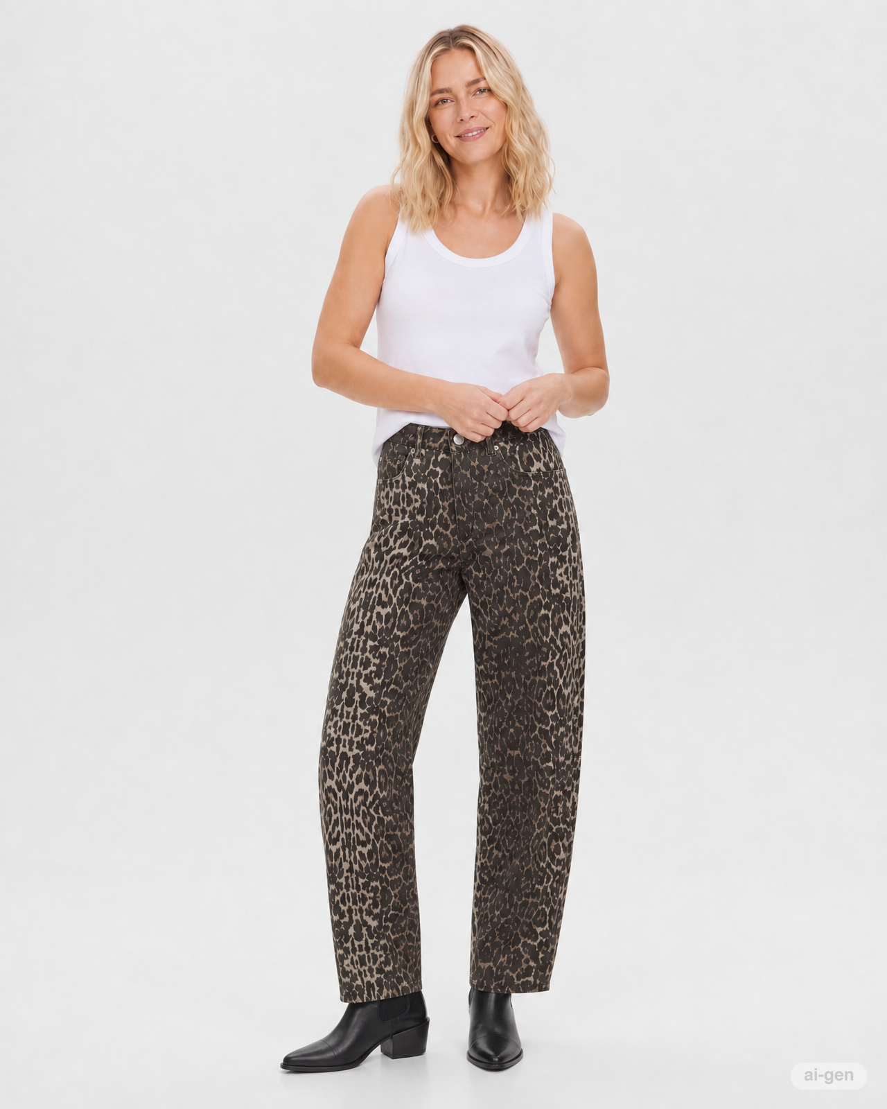 FREEQUENT BARREL JEANS RINNA OYSTER GRAY/GRANITE GRAY