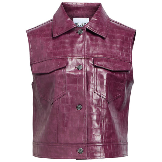 OBJECT GILET SALVA MAUVE WINE