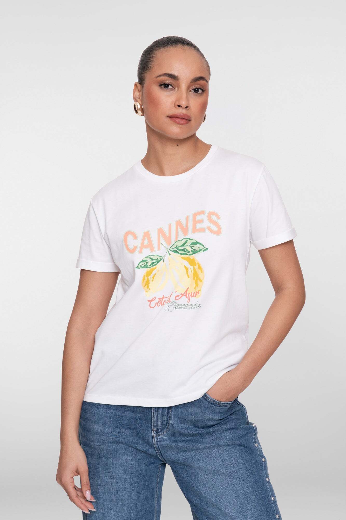GEISHA T-SHIRT LEMONS OFF-WHITE
