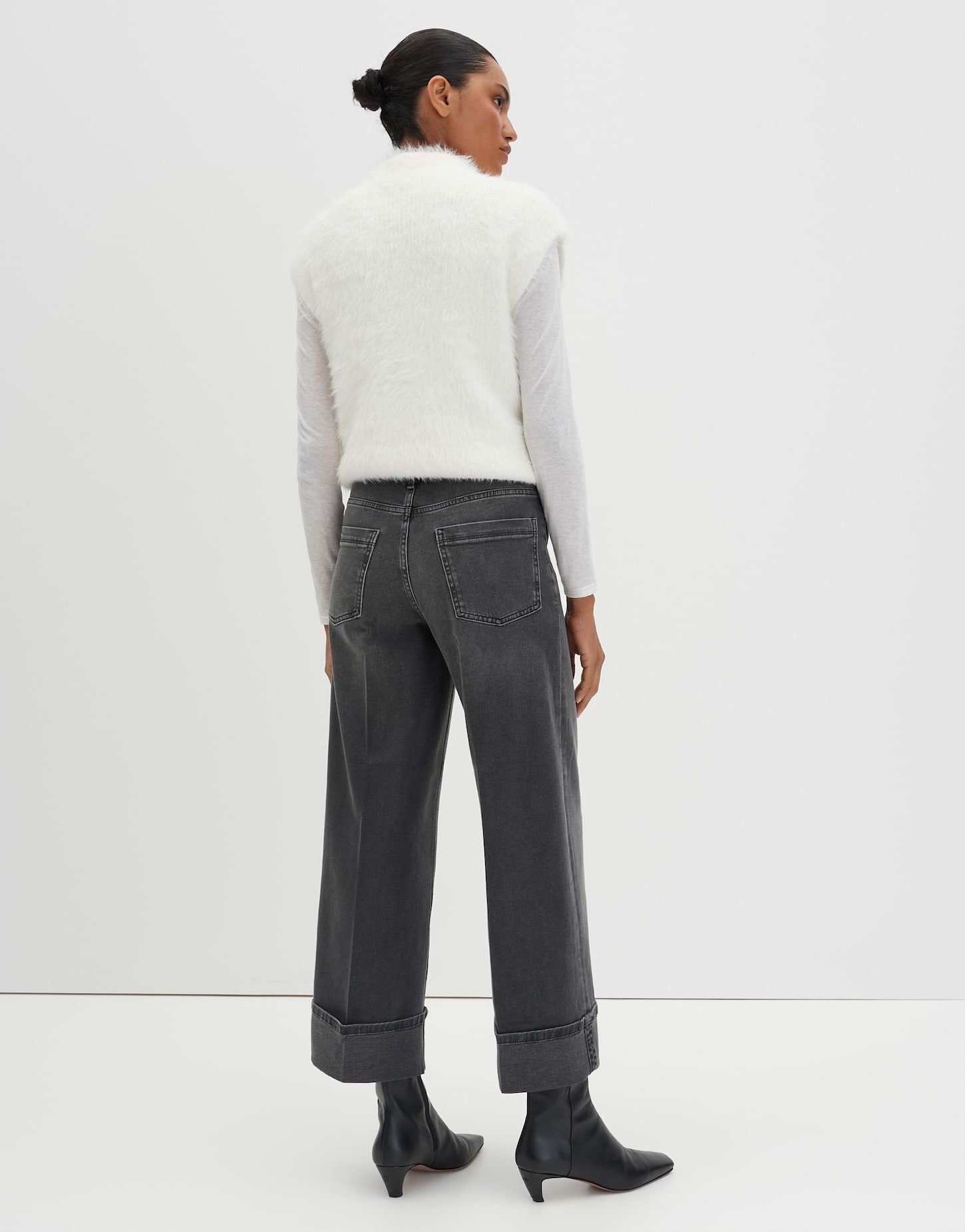 SOMEDAY JEANS CELLMA TURN UP DARK DECODED GREY