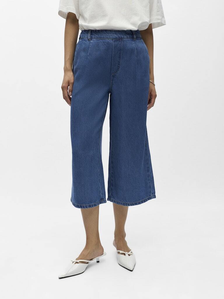 OBJECT BROEK FRAME CULOTTE MEDIUM BLUE DENIM
