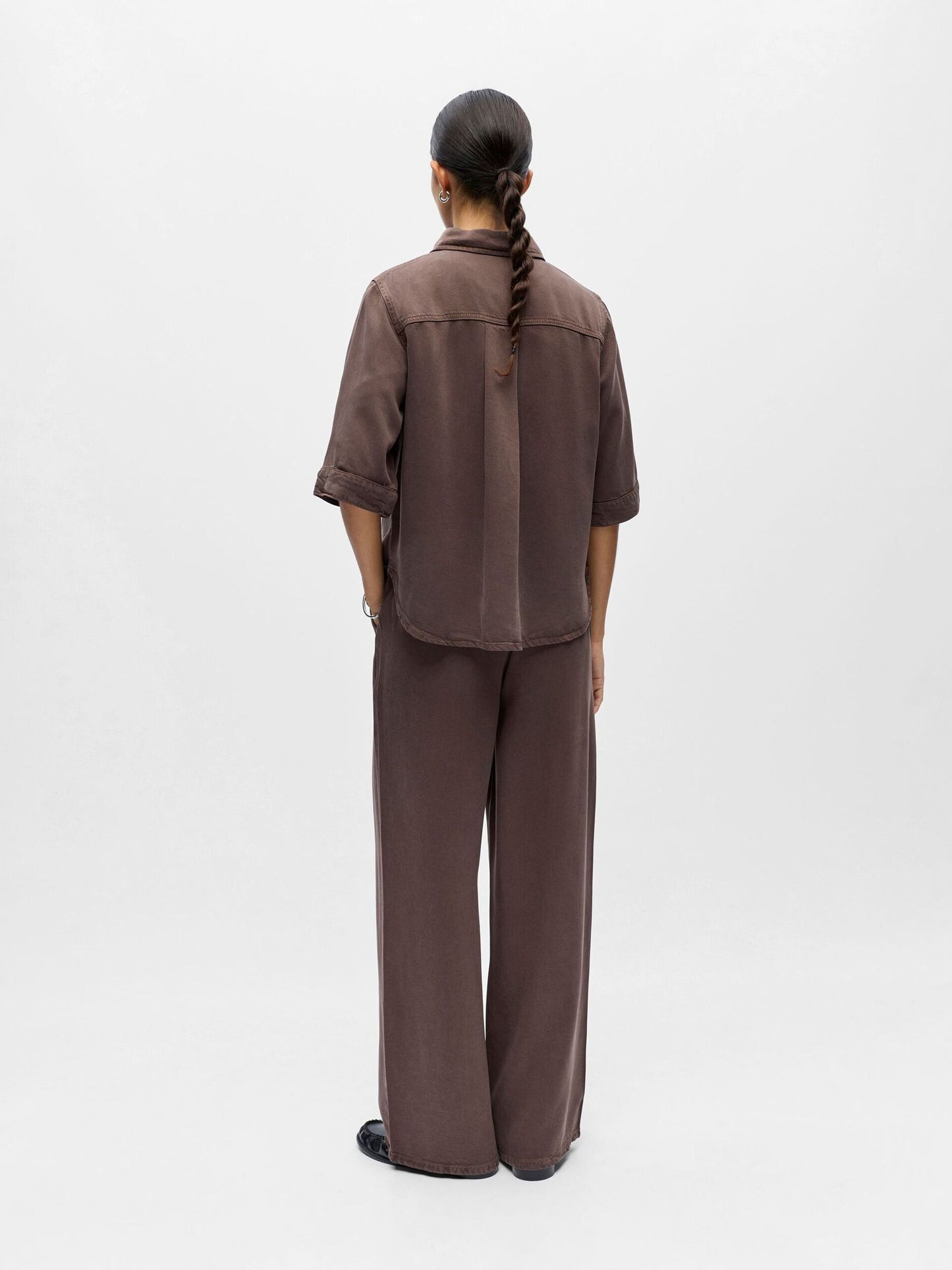 OBJECT BLOUSE FRAME SEAL BROWN