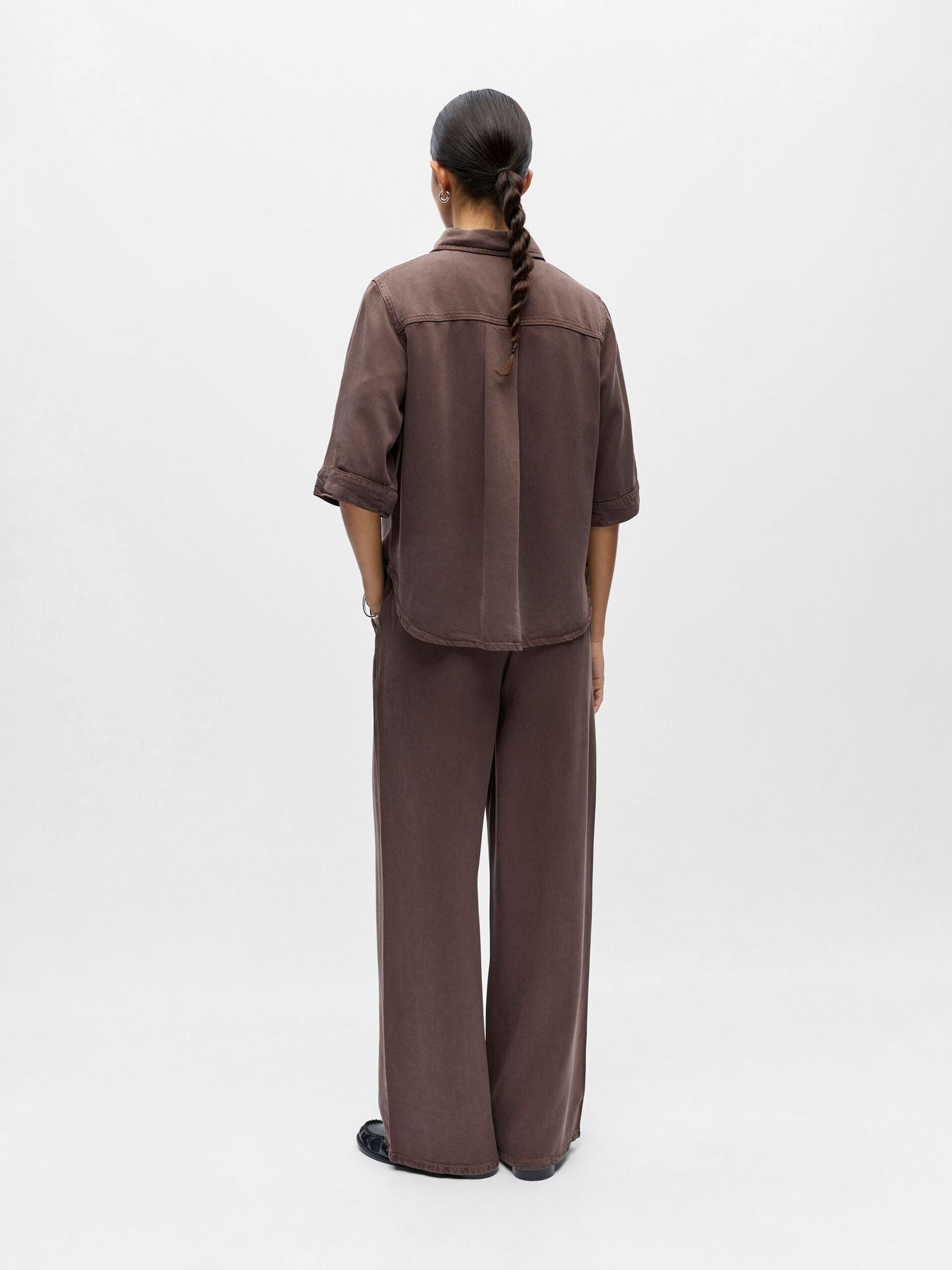 OBJECT BLOUSE FRAME SEAL BROWN