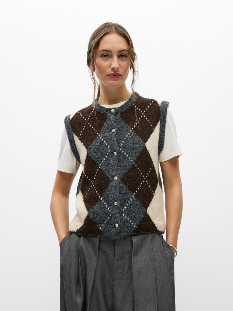 OBJECT SPENCER BRENDA MEDIUM GREY MELANGE/SEAL BROWN